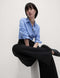 Cotton Rich Striped Fitted Shirt